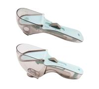 Shienfir Precise Ingredient Measurement Tools Adjustable Baking Measuring Spoons 2pcs Spoon Set Battery-free Easy to Use Clean Magnetic Back Strap Kitchen 2pcs