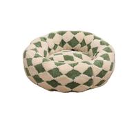 Shienfir Round Dog Bed with Raised Edges Comfortable Nest for Pets Donut Cat Plush Soft Pet Cats Small Dogs Anti-slip Calming Warm Joint Pain Relief Cozy Green M