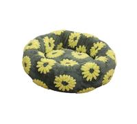 Shienfir Round Dog Bed with Raised Edges Comfortable Nest for Pets Donut Cat Plush Soft Pet Cats Small Dogs Anti-slip Calming Warm Joint Pain Relief Cozy Dark Green M