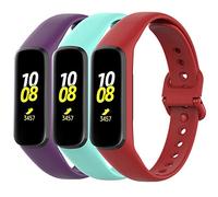 Shieranlee (3-Pack Straps Compatible with Samsung Galaxy fit 2 SM-R220 Strap, Classic Replacement Soft Silicone Sport Wristband Arm Band for Galaxy fit 2 SM-R220 Fitness Tracker…