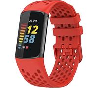 Shieranlee Charge 6 Strap, Soft TPU Silicone Replacement, Sport Breathable Waterproof Adjustable Wristband Compatible with Fitbit Charge 6, Charge 5