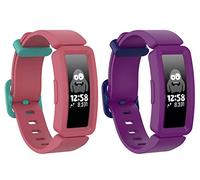 Shieranlee Compatible with Ace 2 Bands for Kids 6+, Soft Silicone Bracelet Accessories Watch Band Repalcement Strap, Colorful Sport Wristbands for Fitbit Ace 2/ Inspire HR for Boys Girls