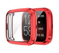 Shieranlee Compatible with Fitbit Versa 2,versa2 SE Screen Protector, 2 Packs Screen Protector Bumper Shell Case for Versa 2,versa2 SE Smartwatch