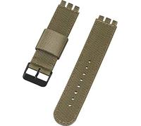 Shieranlee Compatible with Swatch strap(17mm 19mm 20mm 22mm),Soft Woven Nylon Replacement Band with Adjustable Closure