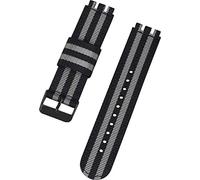 Shieranlee Compatible with Swatch strap(17mm 19mm 20mm 22mm),Soft Woven Nylon Replacement Band with Adjustable Closure
