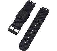 Shieranlee Compatible with Swatch strap(17mm 19mm 20mm 22mm),Soft Woven Nylon Replacement Band with Adjustable Closure