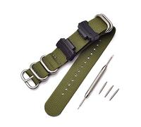 Shieranlee NATO Nylon Strap Watchband for Casio G-Shock GA-110 120 GA-400 GD-100 DW-5600 GLS-8900 Canvas Men Bracelet Band Black Adapters