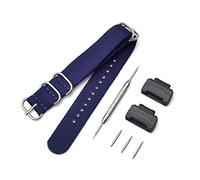 Shieranlee NATO Nylon Strap Watchband for Casio G-Shock GA-110 120 GA-400 GD-100 DW-5600 GLS-8900 Canvas Men Bracelet Band Black Adapters