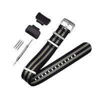 Shieranlee NATO Nylon Strap Watchband for Casio G-Shock GA-110 120 GA-400 GD-100 DW-5600 GLS-8900 Canvas Men Bracelet Band Black Adapters