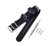 Shieranlee NATO Nylon Strap Watchband for Casio G-Shock GA-110 120 GA-400 GD-100 DW-5600 GLS-8900 Canvas Men Bracelet Band Black Adapters