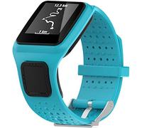 Shieranlee Soft Silicone Watchband Wrist Strap Bracelet Replacement for TomTom 1 Multi-Sport GPS HRM CSS AM Cardio Runner Watch Accessories