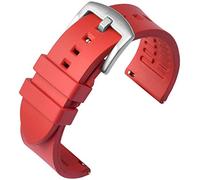 Shieranlee Sport Watch Strap, FKM Fluoro Rubber Quick Release Watch Band Replacement Watchband for Sport Watch with Stainless Steel Buckle 19mm 20mm 21mm 22mm 24mm for Men Women