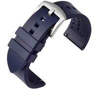 Shieranlee Sport Watch Strap, FKM Fluoro Rubber Quick Release Watch Band Replacement Watchband for Sport Watch with Stainless Steel Buckle 19mm 20mm 21mm 22mm 24mm for Men Women
