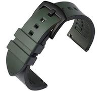 Shieranlee Sport Watch Strap, FKM Fluoro Rubber Quick Release Watch Band Replacement Watchband for Sport Watch with Stainless Steel Buckle 19mm 20mm 21mm 22mm 24mm for Men Women