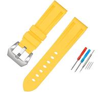 Shieranlee Sports Silicone Strap Suitable for Panerai PAM Watch 24MM Waterproof Strap