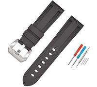 Shieranlee Sports Silicone Strap Suitable for Panerai PAM Watch 24MM Waterproof Strap