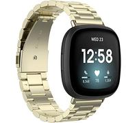 Shieranlee Strap Compatible with Fitbit Versa 3 Strap/Fitbit Sense Strap, Stainless Steel Metal Strap Watch Band Compatible with Fitbit Sense/Fitbit Versa 3