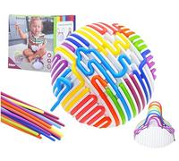 Shiergongli Sensory Activity Ball for Kids & Adults - 3D DIY Fidget Toy with 20 Colourful Strings, Calming Autism ADHD Toy, Silicone Tactile Stress Relief Toy for Focus & Fine Motor Skills