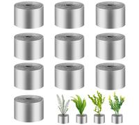 ShiFaKa 10 Rolls Aquarium Plant Weights Anchors, Bendable Aquarium Plant Holders, Metal Aquatic Weights Anchors Rings, Reinforced for Live Plants, Prevent Floating, Each 15.75 Inch L x 0.55 Inch W