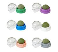 ShiFaKa 12 PcsCatnip Balls Toy for Cats, Cat Catnip Balls for Wall, Natural Rotatable Edible Cat Licking Treat Ball, Interactive Catnip Toys for Cats Kitten Toys and Dental Teeth Cleaning(6 Colors)