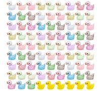 SHIFANQI 150pcs Mini Resin Animals, Tiny Resin Animals Miniature Little Small Ducks Animal Figures Bulk for Micro Fairy Garden Landscape Accessories Dollhouse Hide Crafts Aquarium Decor