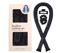 SHIFANQI Heatless Curlers Set for Effortless Curl, 4Pcs Satin Hair Rollers for Overnight Curls, Heatless Curling Rods, Overnight Blowout Rods for Long Short Hair Styling Tools for Women, Black