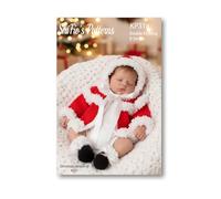 ShiFio's Patterns Christmas Baby Knitting Pattern Set, Double Knitting for 0-3 Months, Santa Matinee Jacket, Bonnet and Bootees, KP31a