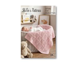 ShiFio's Patterns Crochet Pattern for Aran Baby Blanket, Paper Pattern, 72cm x 69cm, CP346