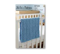 ShiFio's Patterns Knitting Pattern for Aran Baby Blanket, Cable Knit Design, 66cm x 71cm, KP388