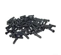 Shift Cable Tips for Bicycles 100Pcs Aluminum End for Brake and Gear Lines (Black)