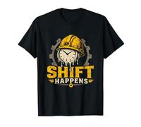 Shift Happens Melting Clock Industrial Worker Gift T-Shirt