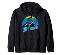 Shift happens mountain biker Zip Hoodie