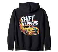 Shift Happens muscle car Zip Hoodie