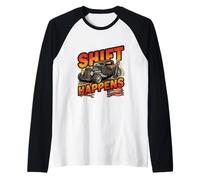 Shift Happens - Stick Shift Humor Three Pedals Raglan Baseball Tee