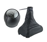 Shift Knob Base 5 Speed Chrome Black Gear Shift Knob Handbrake Grips Gaiter Boot Cover Case Replacement for Opel Astra F 1991-1997 Replacement(Gear Knob A)(2pcs B)