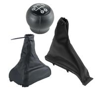 Shift Knob Base 5 Speed Chrome Black Gear Shift Knob Handbrake Grips Gaiter Boot Cover Case Replacement for Opel Astra F 1991-1997 Replacement(Gear Knob A)(3pcs a)