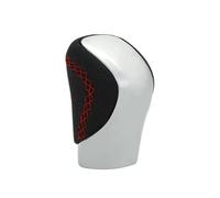 Shift Knob Base Car Gear Shift Knob PU Leather Shifter Lever Handball Replacement for Lexus ES GS-450H GX IS-300 with Line Replacement(Brown Red line)(Matte Red Line)