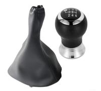 Shift Lever Cover and Gearshift Knob Compatible with For Toyota For Yaris II For MK2 Manual Transmission Models 2005 Through 2011 (6R Black)