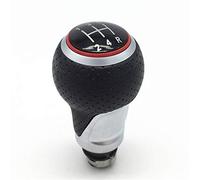 Shift Lever Knob, for, A3 A4 S4 B6 B7, Fits for Passat B5 3BG, for Passat B6 B7 CC 3C, for Golf 4 Mk4, for Golf 5 6, for Golf 7 GTI 5 Gear 6 Speed Car Shift Gear Knob 12mm(5speed Silver)(12345R red)