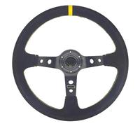 Shift Paddle Extension Car Aluminum Universal 14 Inch 350mm Racing Steering Wheels Drifting Sport Auto Steering Wheel(Suede-Black-Yellow)