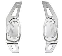 Shift Paddle Extension Compatible With SQ5 2014 2015 2016; For RS6 For Sport 2015 2016 2017 2018; 2pcs Car Steering Wheel Paddle Shifter Extension Accessories(Silver)