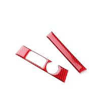 Shift Panel Interior for Seat for Leon 2017 2018 2019 LHD RHD Real Soft Carbon Fiber Sticker Car Side of Central Control Frame Trim Interior Accessories Decorate Central Control(Red Carbon)