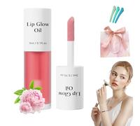 Shiftalter Tinted Lip Glow Oil - For Lush, Hydrated Lips with a Natural Glow, Hydrating Lip Glow Oil, Keep Shiny All Day with Waterproof, Smudge-Proof, For Lush Hydrated Lips (#02)