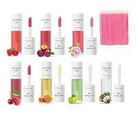 Shiftalter Tinted Lip Glow Oil - For Lush, Lip Oil Stain Long Lasting Honey Glow, Fruit Flavor, Hydrated Lips with Natural Glows (7pcs)