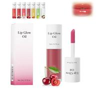 Shiftalter Tinted Lip Glow Oil, Keep Shiny All Day with Waterproof, Nude Clear Glossy Shiny Lip Stain Glows Tint Oil, for Lush, Hydrated Lips with A Natural Glow (#04)