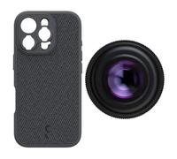 ShiftCam iPhone 16 Pro Case Dark Grey Fabric + LensUltra 16mm Wide Angle