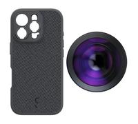 ShiftCam iPhone 16 Pro Case Dark Grey Fabric + LensUltra 200° Fisheye