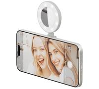 ShiftCam SnapLight - LED Selfie Ring Light with Four Brightness Settings and Built in Battery - Magnetic Mount Snaps on to Any Phone - Flippable Design (Stone)