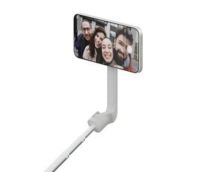 ShiftCam SnapStand Selfie - Magnetic Selfie Stick & Tripod - Compact, Foldable & Extendable with Tilt Head and Magnetic Bluetooth Remote (Stone, SnapStand Selfie)