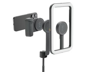 ShiftCam Travel and Creator Kit - MagSafe-Compatible Mobile Creator Bundle for iPhone and Android, Compact Phone Grip, Adjustable LED Light, Extendable Bluetooth Tripod for Vlogging